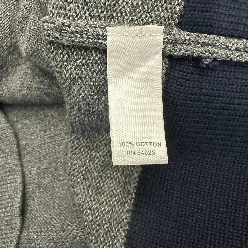 Banana Republic Mens Preppy  Full Zip Toggle Cardigan Sweater Size S Gray